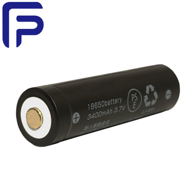 NCR 18650 3400mah Lithium Ion Battery , 6A Rechargeable Flashlight Battery