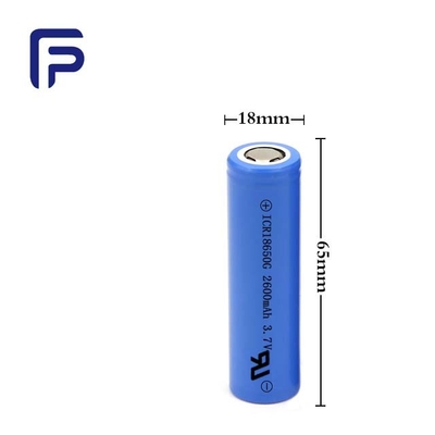 OEM 3.7V 2600mAh Battery , 18650C Lithium Ion Battery Rechargeable